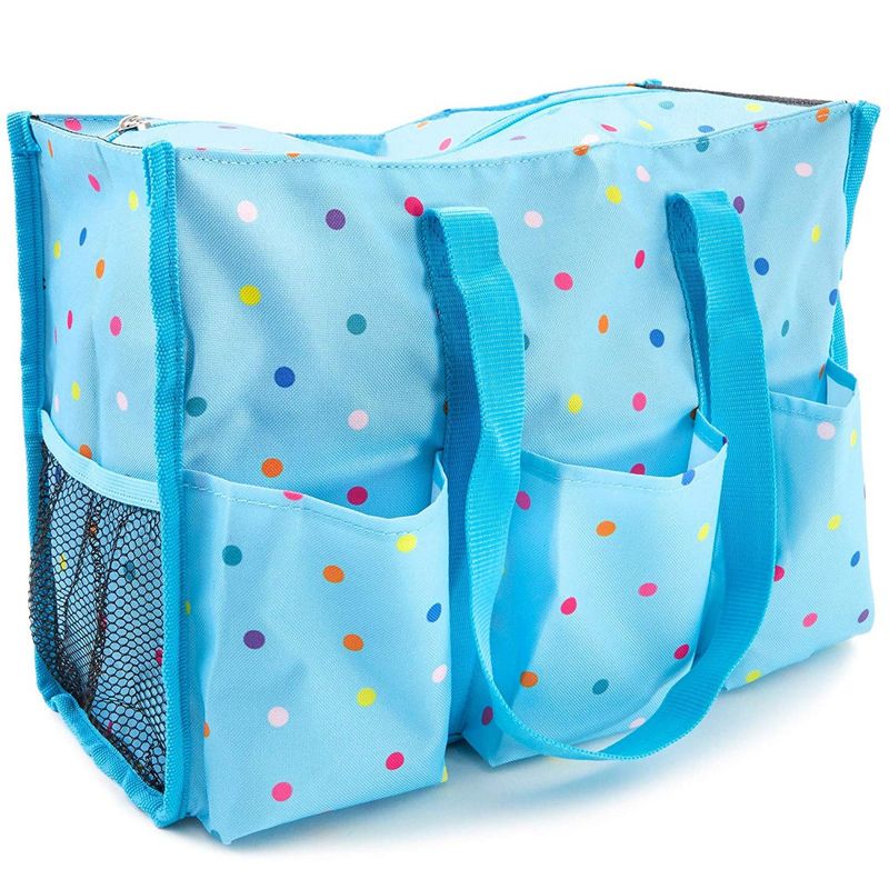 New Thirty One Zip-Top Organizing Utility Tote Dot Trio