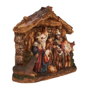 Juvale Nativity Scene - Hand-Painted Christmas Figurine DecorChristian Holy Family Figure with Baby Jesus Nativity Figurine Art Crafts, 6 x 4.5 x 1.6 Inches