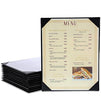 Black Restaurant Menu Cover Holders (8.9 x 11.4 In, 12 Pack)