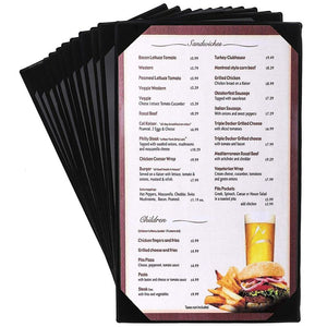 Juvale Black Restaurant Menu Cover Holders (14 x 8 In, 12 Pack)