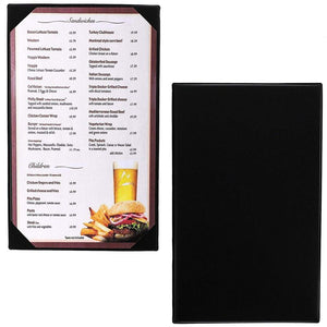 Juvale Black Restaurant Menu Cover Holders (14 x 8 In, 12 Pack)