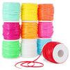 Plastic Bracelet String for Jewelry Making, 10 Pastel Spools (2.5 mm, 50 Yards, 10 Pack)