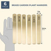 Brass Garden Markers for Herb Plants , Stakes for Gardening (6 Pieces)