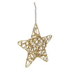 Star Christmas Tree Ornaments, Holiday Decorations (Gold, 6 x 1 x 5.7 in, 24 Pack)
