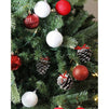 Christmas Tree Decorations Glittery Hanging Ball Ornaments (White, 2.2 in, 28 Pack)