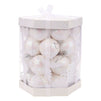 Christmas Tree Decorations Glittery Hanging Ball Ornaments (White, 2.2 in, 28 Pack)