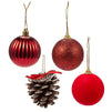 Christmas Tree Ornament Decorations, Gold Glittery Assorted Designs (28 Pack)