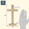 Wood Crosses for Crafts, Wooden Cross (8.7 in, 3-Pack)