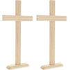 Wood Crosses for Crafts and Table Displays, Wooden Cross (7.9 x 15.5 In, 2 Pack)