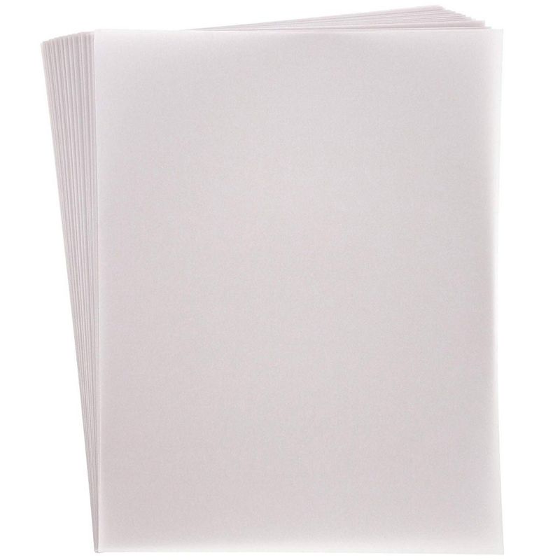 White Vellum Paper for Invitations and Tracing (8.5 x 11 in, 50 Sheets)