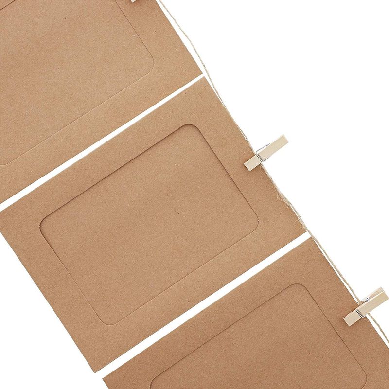 Juvale Cardboard Paper Picture Frame DIY Hanging Kit (50 Pack) 5x7 Inch, Kraft