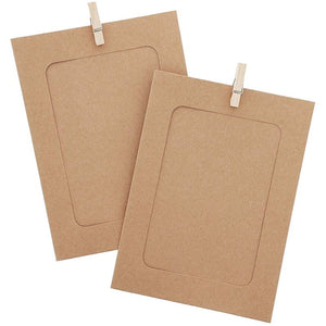 Juvale Cardboard Paper Picture Frame DIY Hanging Kit (50 Pack) 5x7 Inch, Kraft