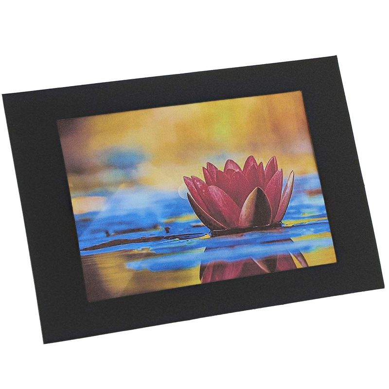 Juvale 50 Pack Black Paper Picture Frames 4x6, Cardboard Photo Easels for DIY Projects, Crafts
