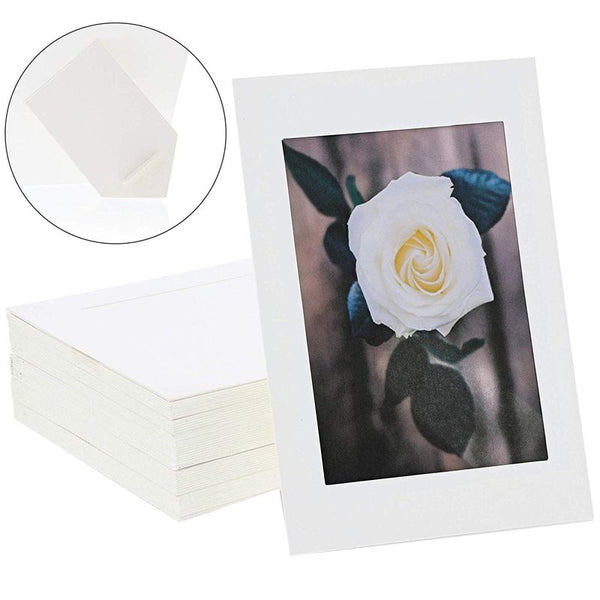 Juvale Cardboard Photo Picture Frame Easel (50 Pack) 4 x 6 Inches, White