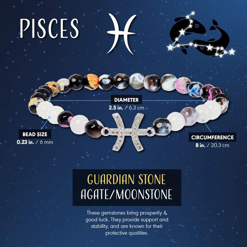 Zodiac Bracelet ♋ Gift Bag Star Sign Horoscope Astrology Zodiac Charm Birth  Sign | eBay