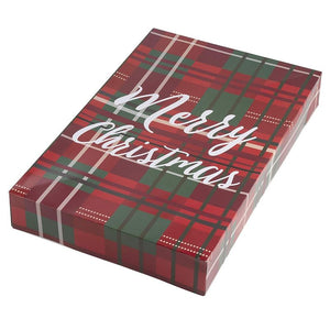 Gift Boxes with Lids for Christmas, Present Box Set (3 Sizes, 4 Designs, 48 Pack)