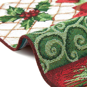 Holiday Woven Placemats, Christmas Placemat Set (18.5 x 13 in, 6 Pack)