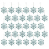 Juvale 30-Pack of Christmas Tree Decorations - Snowflake Decorations, Christmas Ornaments, Festive Embellishments, Blue - 4 x 6.2 x 3.7 Inches