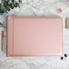 7 Ring Check Binder with Zipper (Rose Gold, 15 x 10.7 x 2 in)