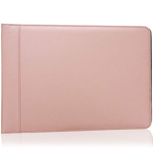 7 Ring Check Binder with Zipper (Rose Gold, 15 x 10.7 x 2 in)