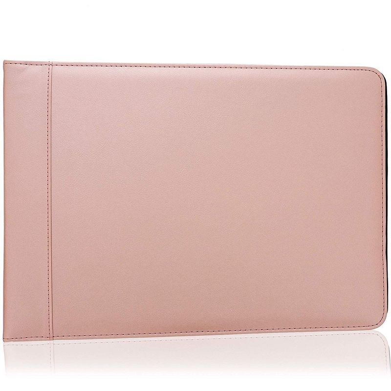 7 Ring Check Binder with Zipper (Rose Gold, 15 x 10.7 x 2 in)