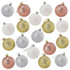 Mini Christmas Tree Ornaments, Shatterproof (1.5 In, Red Assorted, 48 Pack)