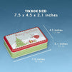 Christmas Cookie Tins, Tin Box with Lid (7.5 x 4.5 x 2.1 In, 2 Designs, 2 Pack)