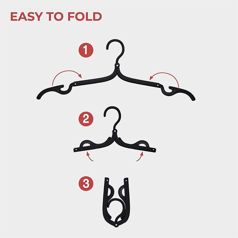 Juvale 24-Pack Portable Foldable Hangers for Clothes, Cruise, and Travel, 16.5 x 1.5 Inches