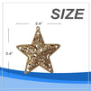 3D Gold Star Christmas Tree Ornaments (3.4 x 1.3 x 3.4 Inches, 12 Pack)