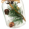 Hanging Glass Christmas Decorations with Steel Handles (2.24 x 3.88 x 2.24 in, 3 Pack)