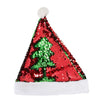 Santa Hat for Christmas, Reversible Sequins (Red and Green, 2 Pack)