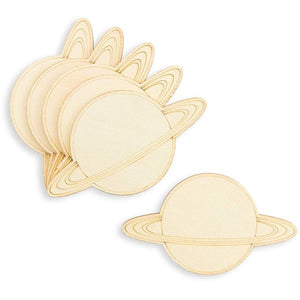 Bright Creations Unfinished Wood Cutouts for DIY Crafts (24 Pack), Outer Space