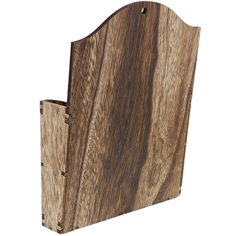 Juvale Rustic Wood Wall Mounted Magazine Holder