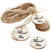 Juvale 100-Pack Thank You for Celebrating with Us - Wood Tags with Twine for Wedding and Baby Shower Party Favors, 1.5 Inches