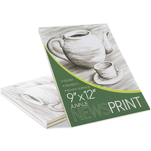 Newsprint Drawing Paper Pads for Artists and Painters (9 x 12 in