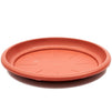 Round Plastic Planter Base Trays, Terra Cotta Colored Drainage Saucer (12 In, 8 Pack)