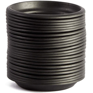 Juvale Round Plant Trays (4 in, Black, 24 Pack)