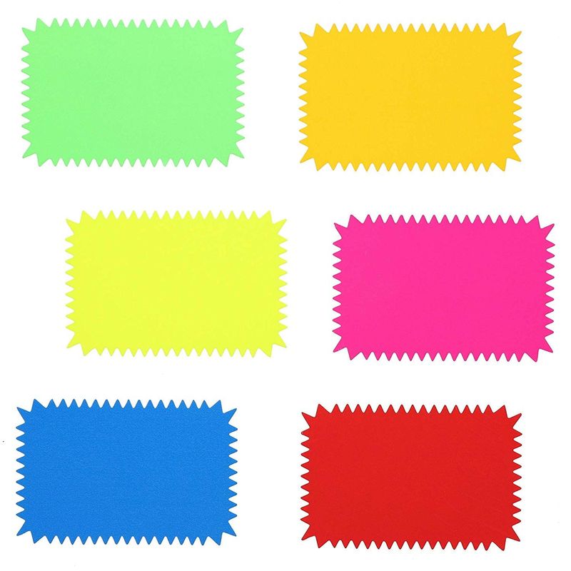 Star Cutouts for Sale Display Signs in 6 Colors (4 x 6 Inches, 96 Pack)