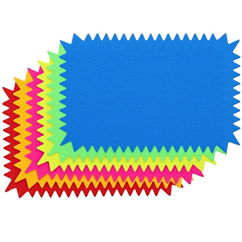 Star Cutouts for Sale Display Signs in 6 Colors (4 x 6 Inches, 96 Pack)