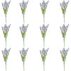 Artificial Lavender Flowers for Decorations (Purple, 12 Pack)