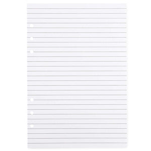 Paper Junkie Lined Filler Paper (6 Hole Punch, A5, White, Pack of 250)