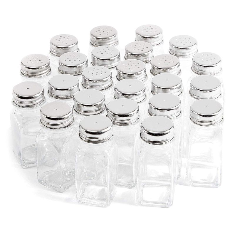  24 Pack Glass Salt and Pepper Shakers Bulk Set, Restaurant Salt  and Pepper Shakers, Spice Containers for Restaurant (2 oz, Clear): Home &  Kitchen