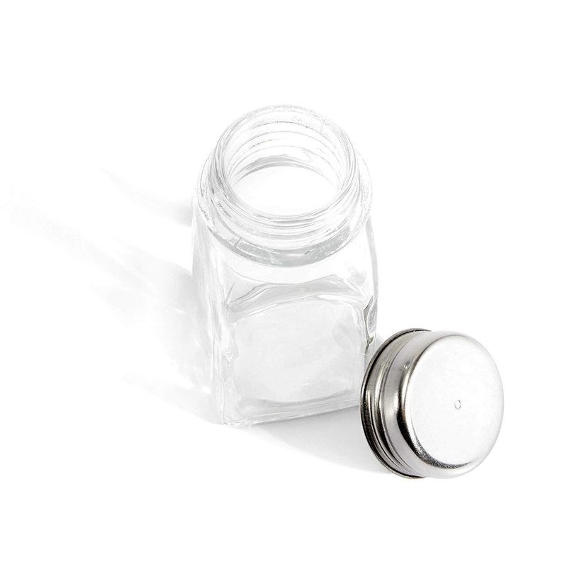 Nellam French Round Glass Spice Jars – Set of 24 with Shaker Lids