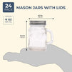 Juvale Clear Glass Mason Jars 4 oz with Silver Lids, 24 Pieces