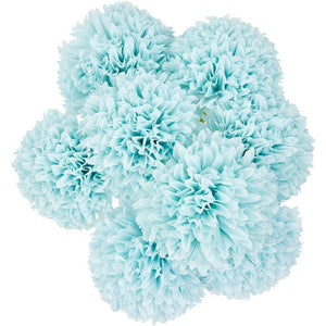 Juvale Artificial Hydrangea Flowers for Weddings, Crafts (8 Pack) Blue Silk Cloth