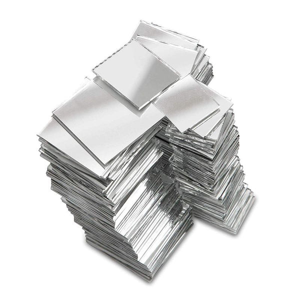 Square Mirror Tiles, Tiny Mirrors for Crafts and DIY (3 Sizes, 150 Pack)