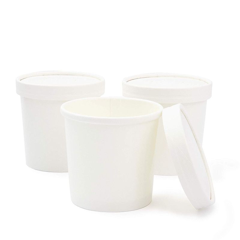 50-Pack 12 oz To Go Soup Containers with Lids, Microwave-Safe