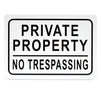 No Trespassing Signs for Private Property, Aluminum, White, (10x7 Inches, 3 Pack)