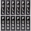 Juvale Push Pull Vertical Aluminum Sign (12 Pack)