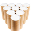 Juvale Mailing Shipping Tubes with Caps (10 Pack) 3 x 7 Inches, Brown, Kraft